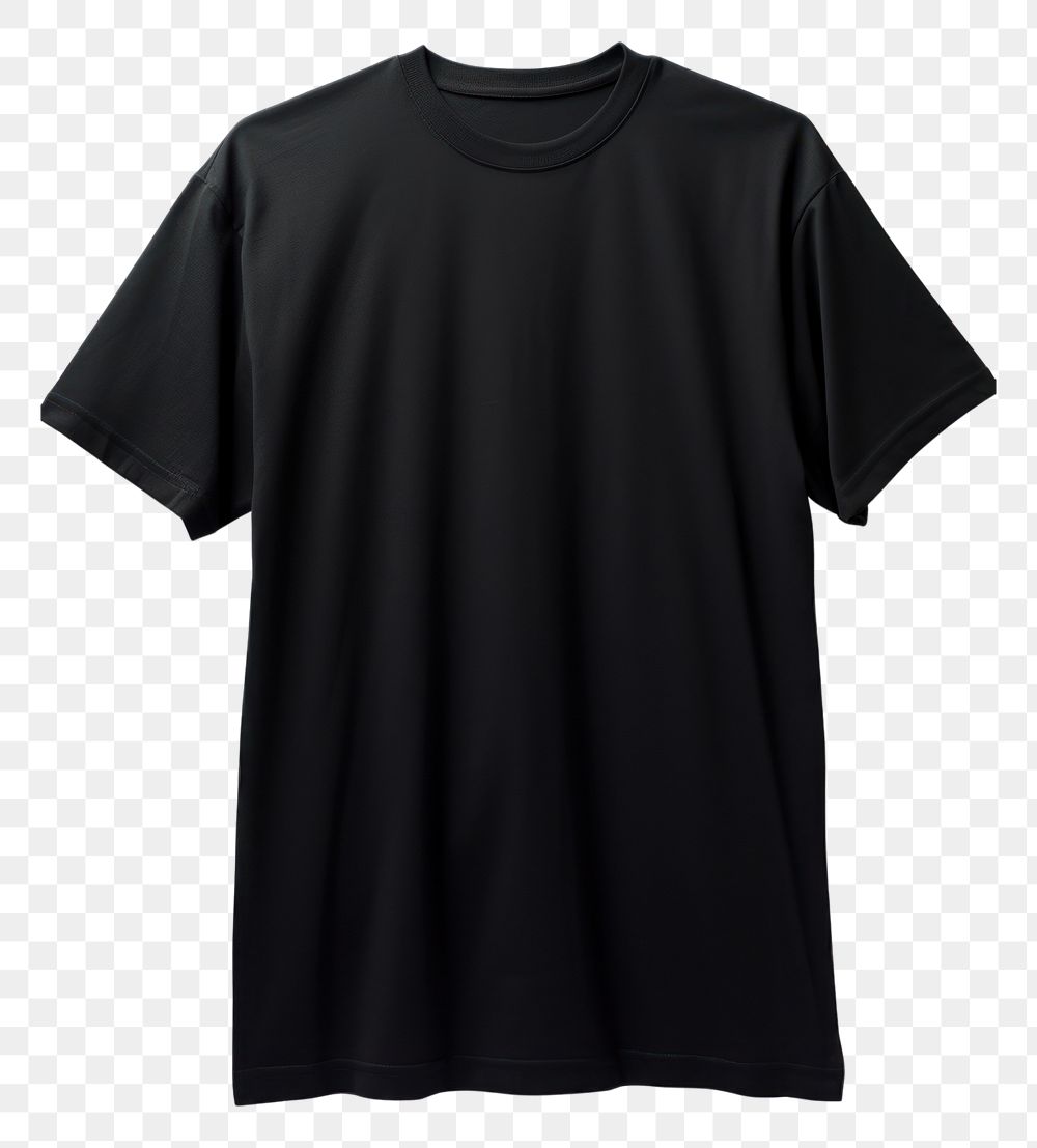 PNG  A plain black t-shirt sleeve white background coathanger