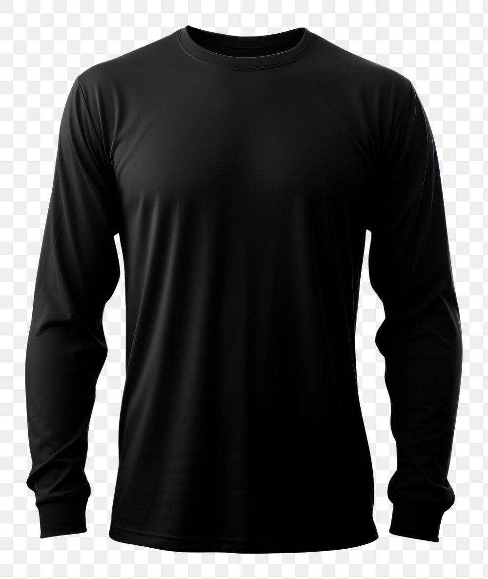PNG  A plain black t-shirt sleeve white white background. AI generated Image by rawpixel.