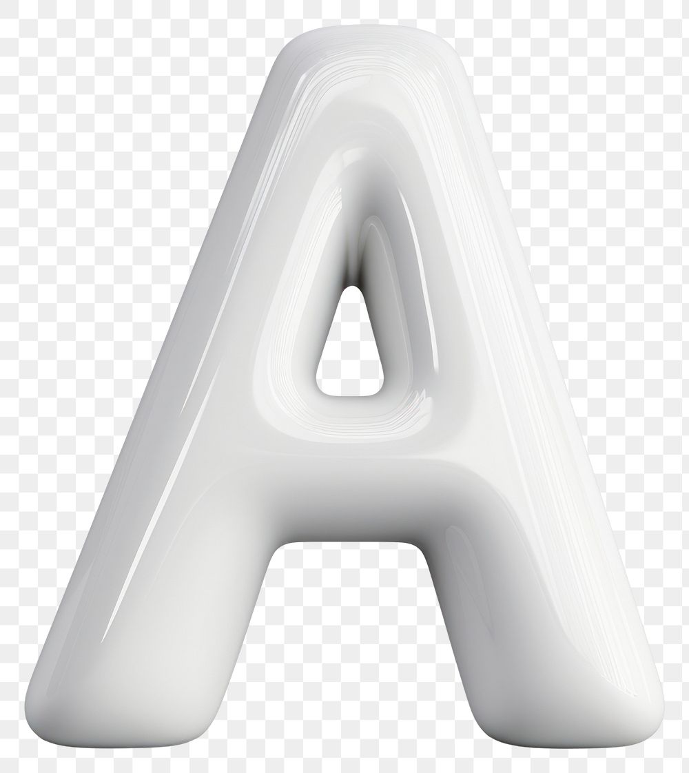 PNG  Letter A shape white furniture porcelain. AI generated Image by rawpixel.