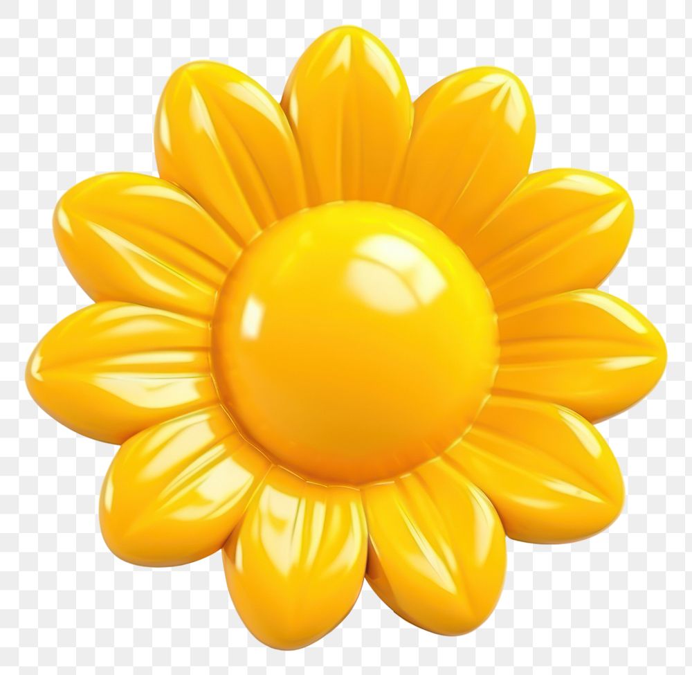 PNG  A sunflower flower plant toy white background