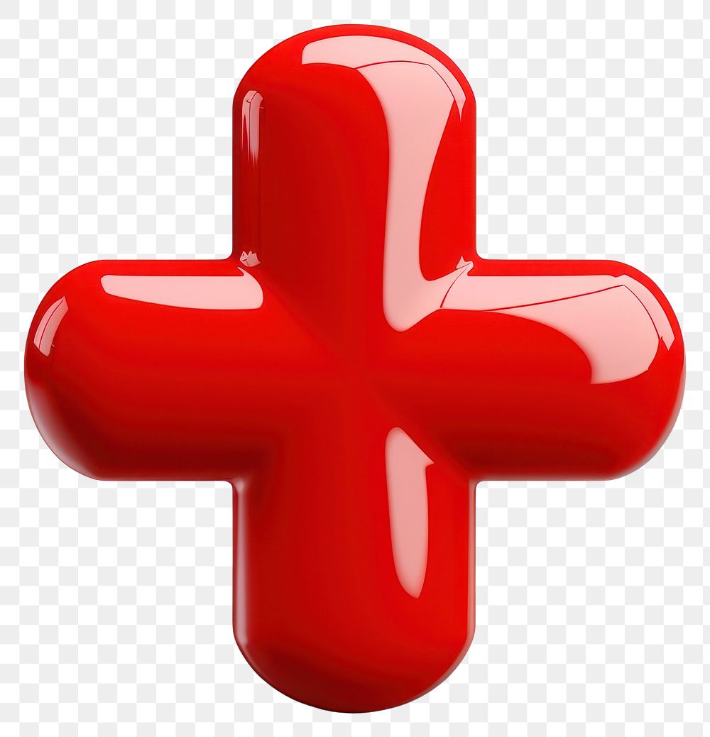 PNG  Cross sign symbol shape red