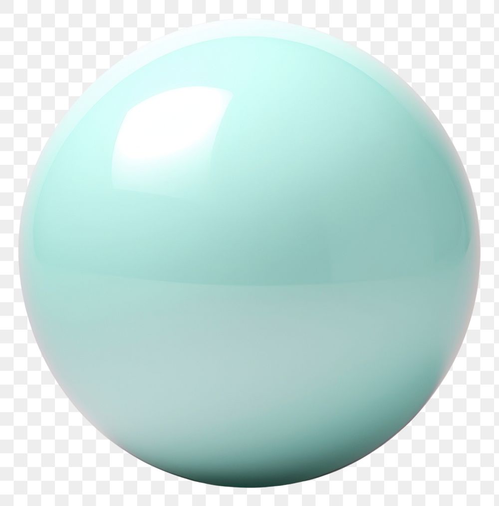 PNG  Sphere shape turquoise white background simplicity. AI generated Image by rawpixel.