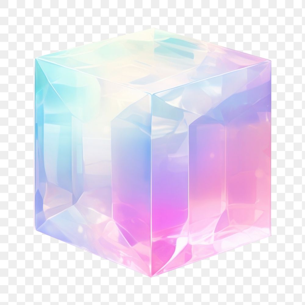 PNG A crystal cube abstract lighting glowing