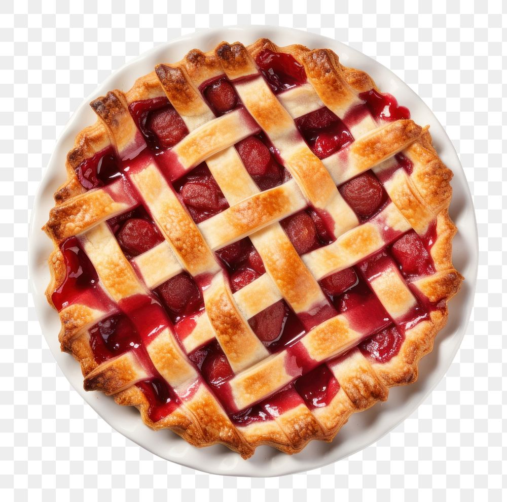 PNG Cherry pie fruit dessert food. AI generated Image by rawpixel.