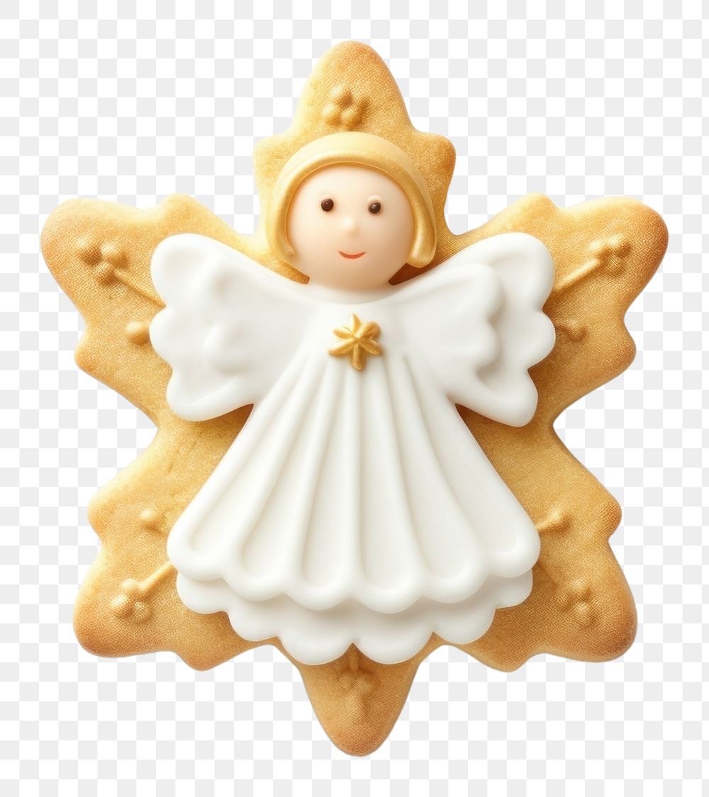 PNG Christmas angel sugar cookie gingerbread christmas dessert. AI generated Image by rawpixel.