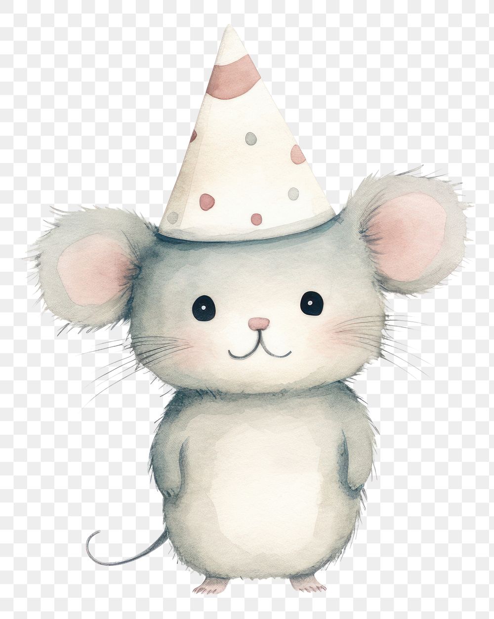 PNG  Mouse wearing party hat animal cute rat