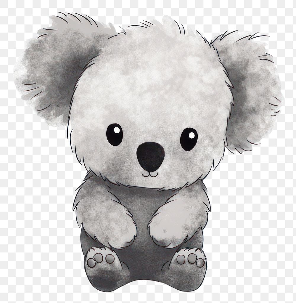 PNG  Koala drawing sketch cute. AI generated Image by rawpixel.
