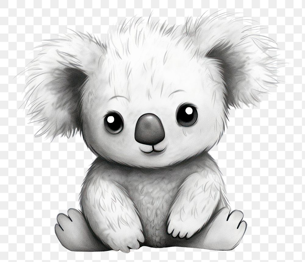 PNG  Koala animal drawing mammal. AI generated Image by rawpixel.