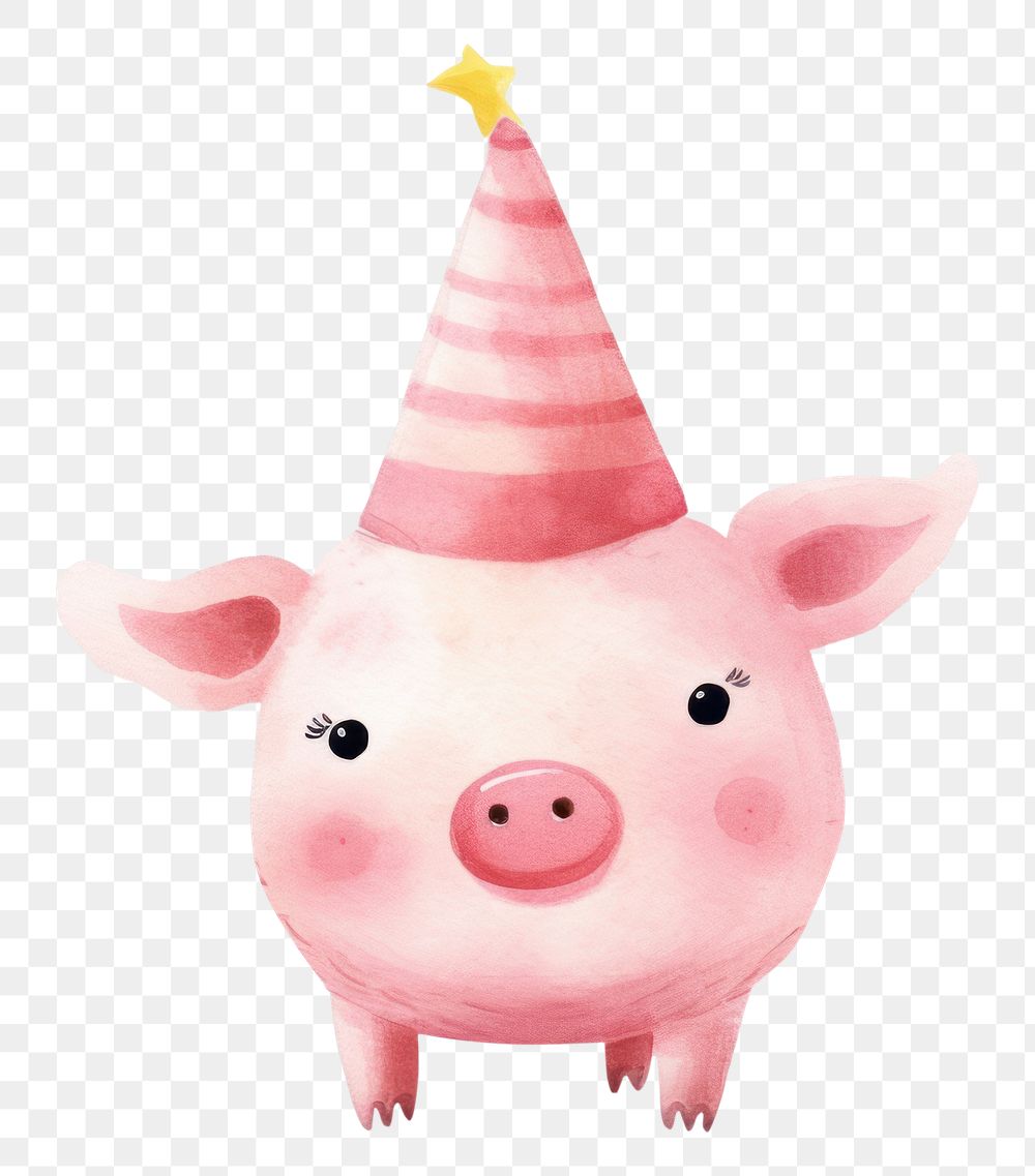 PNG Pig wearing party hat animal mammal representation. 