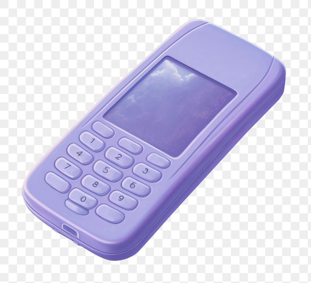 PNG  A pastel purple mobile phone cloud electronics calculator