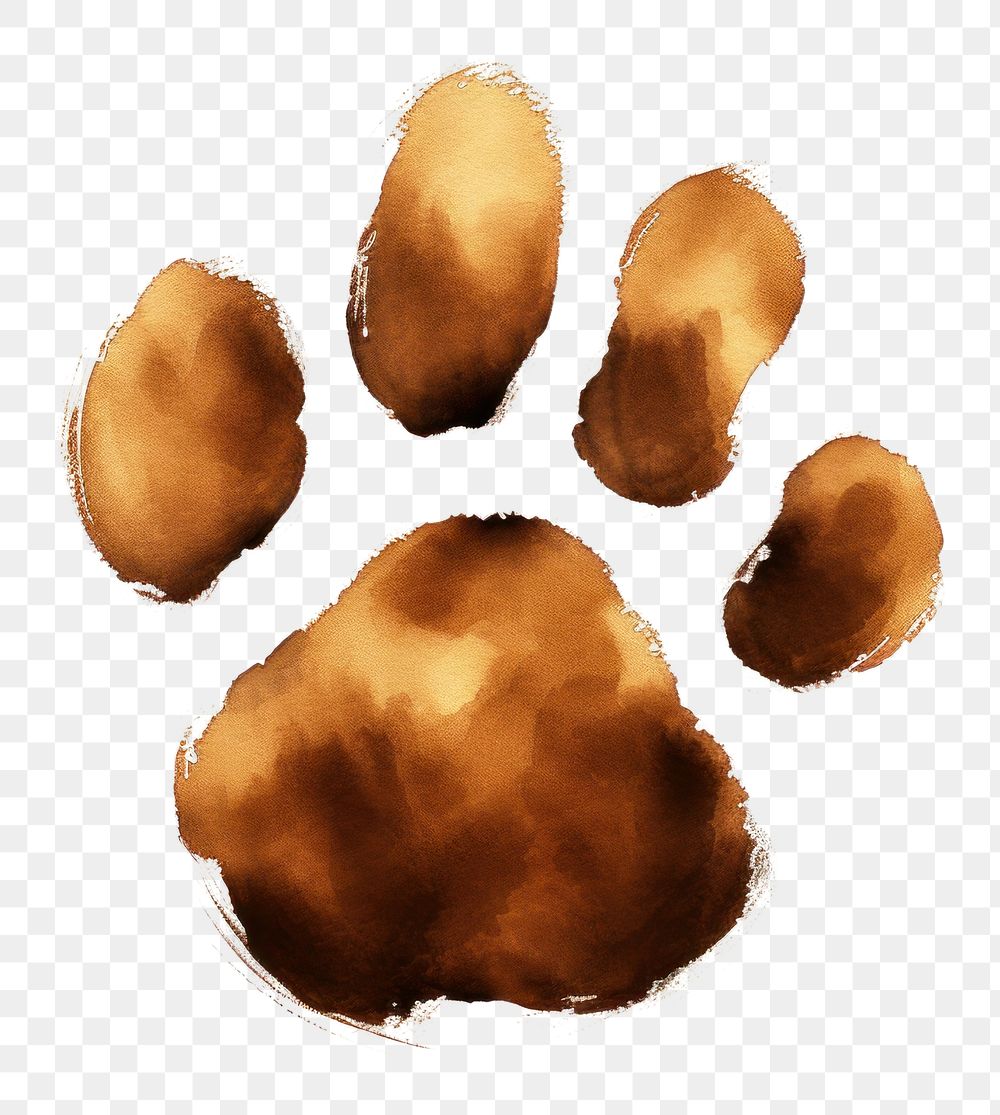 PNG Paw print white background carnivora footprint. AI generated Image by rawpixel.