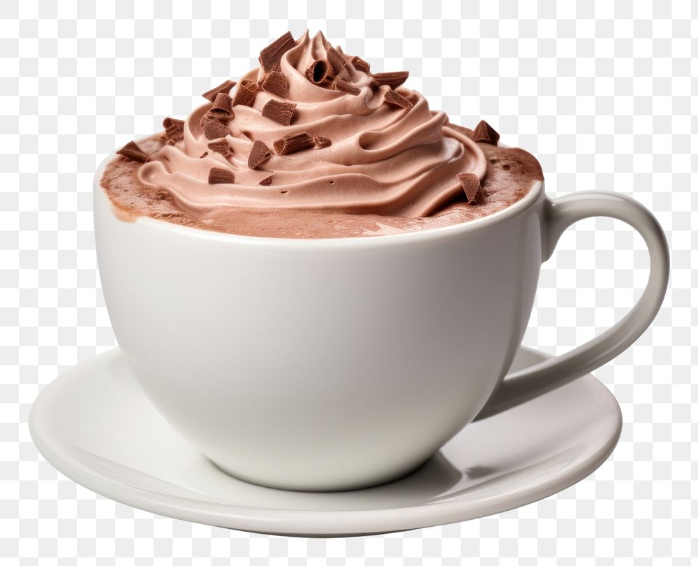 PNG  Hot chocolate dessert cream food. AI generated Image by rawpixel.