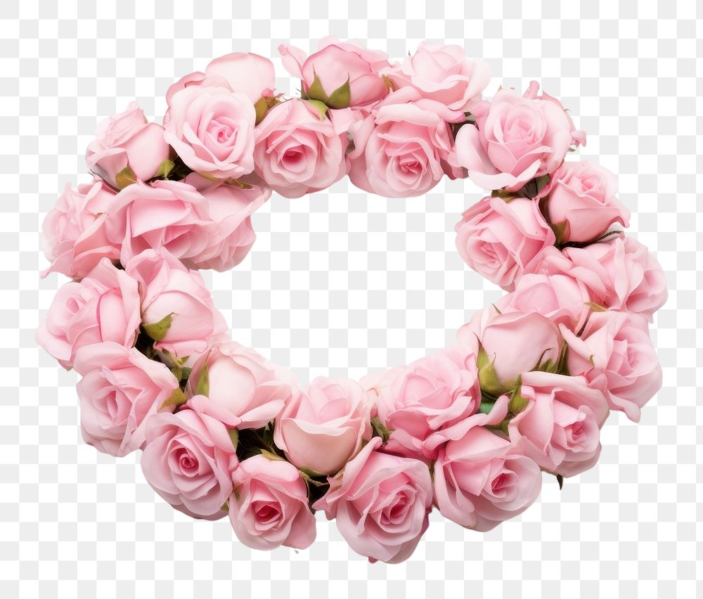 PNG Flower wreath rose jewelry petal