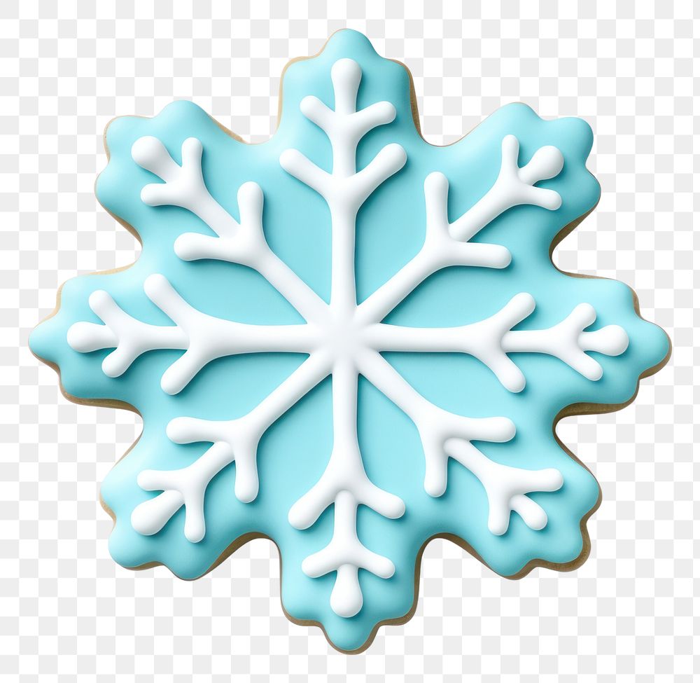 PNG Snowflake sugar cookie white background gingerbread celebration. AI generated Image by rawpixel.