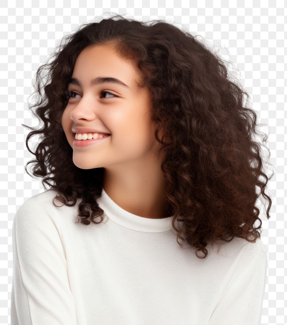 PNG Teenager girl smiling adult. AI generated Image by rawpixel.