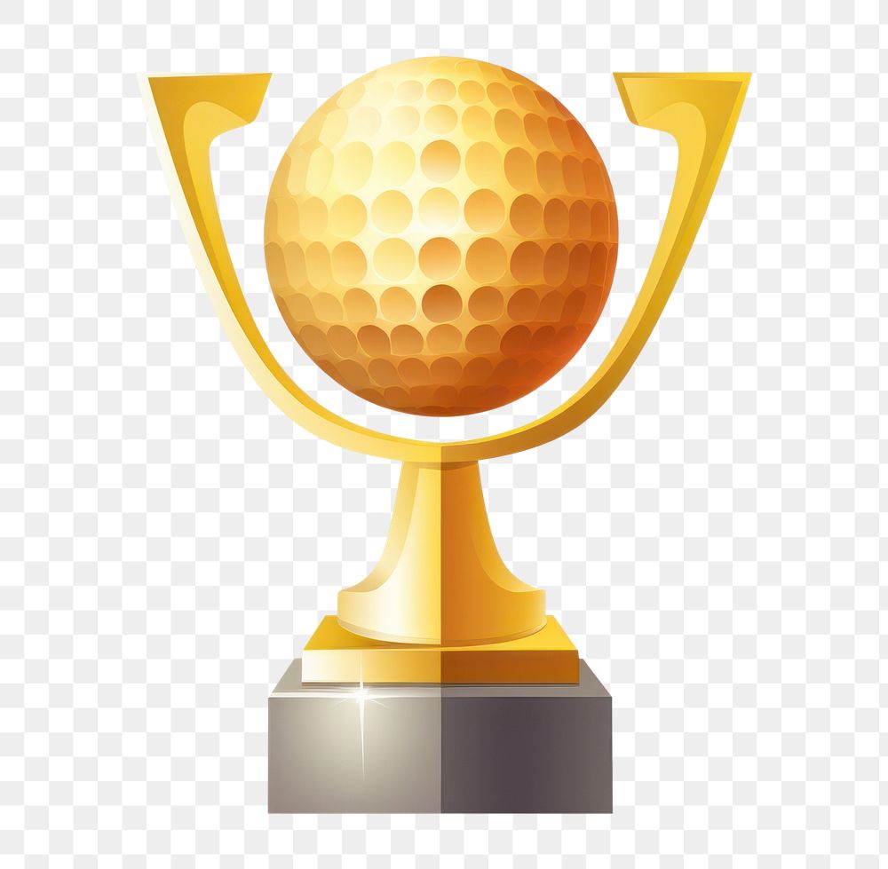PNG Trophy golf white background achievement. AI generated Image by rawpixel.