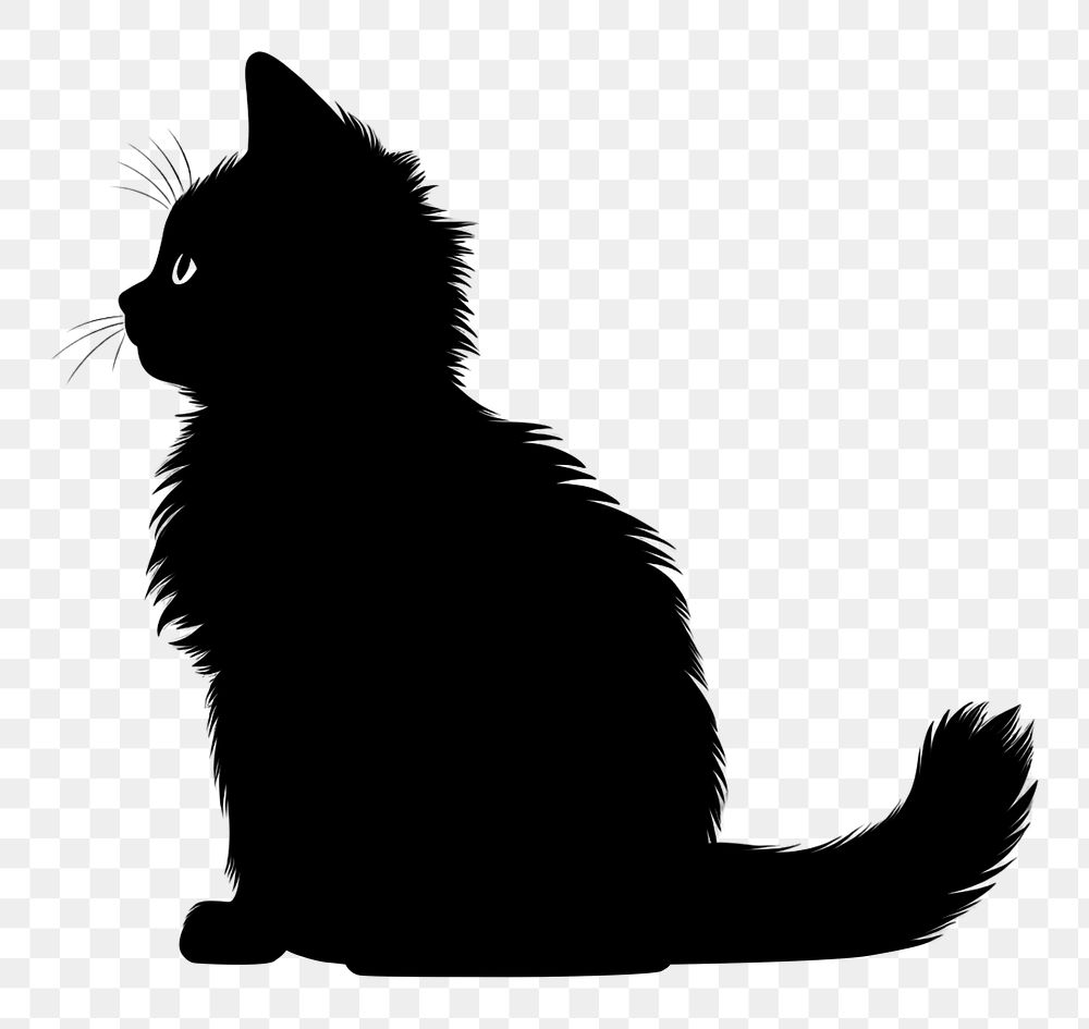 PNG Kitten icon silhouette mammal. AI generated Image by rawpixel.