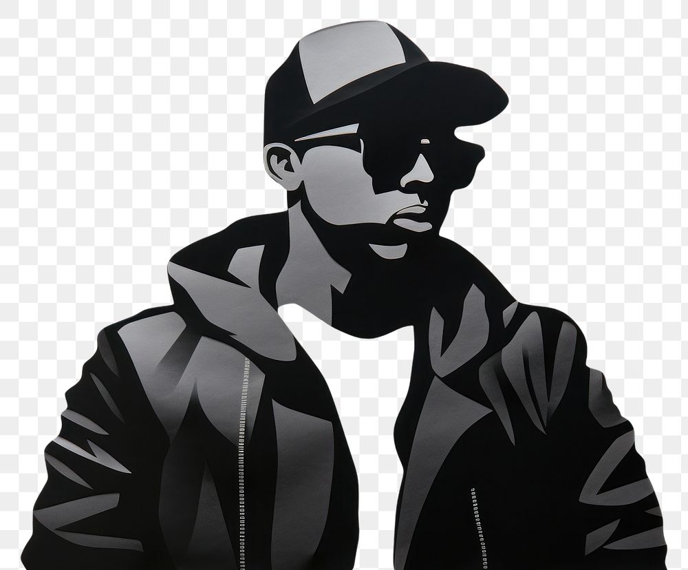 PNG Black man rapper adult representation. AI generated Image by rawpixel.