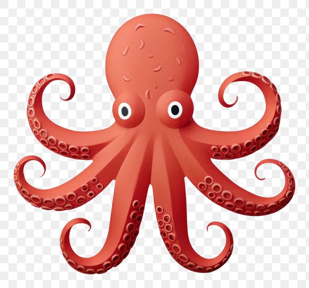 PNG Octopus animal white background invertebrate. AI generated Image by rawpixel.