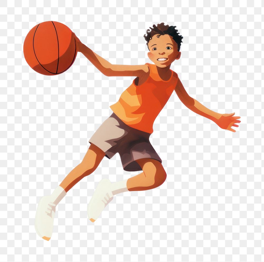 PNG Basketball boy sports child. AI generated Image by rawpixel.