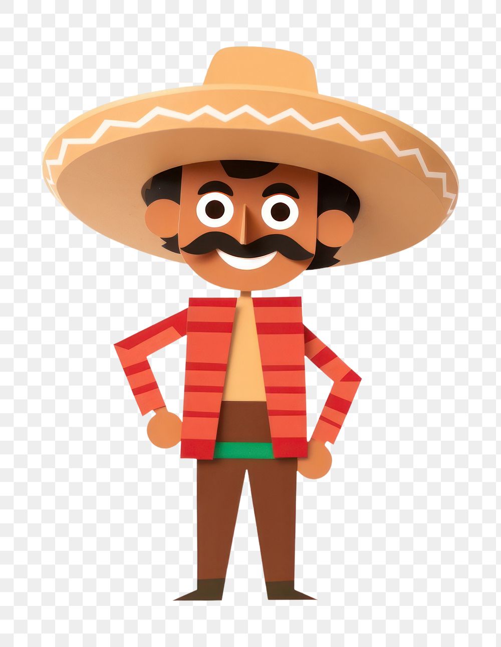 PNG Man Mexican sombrero white background. AI generated Image by rawpixel.