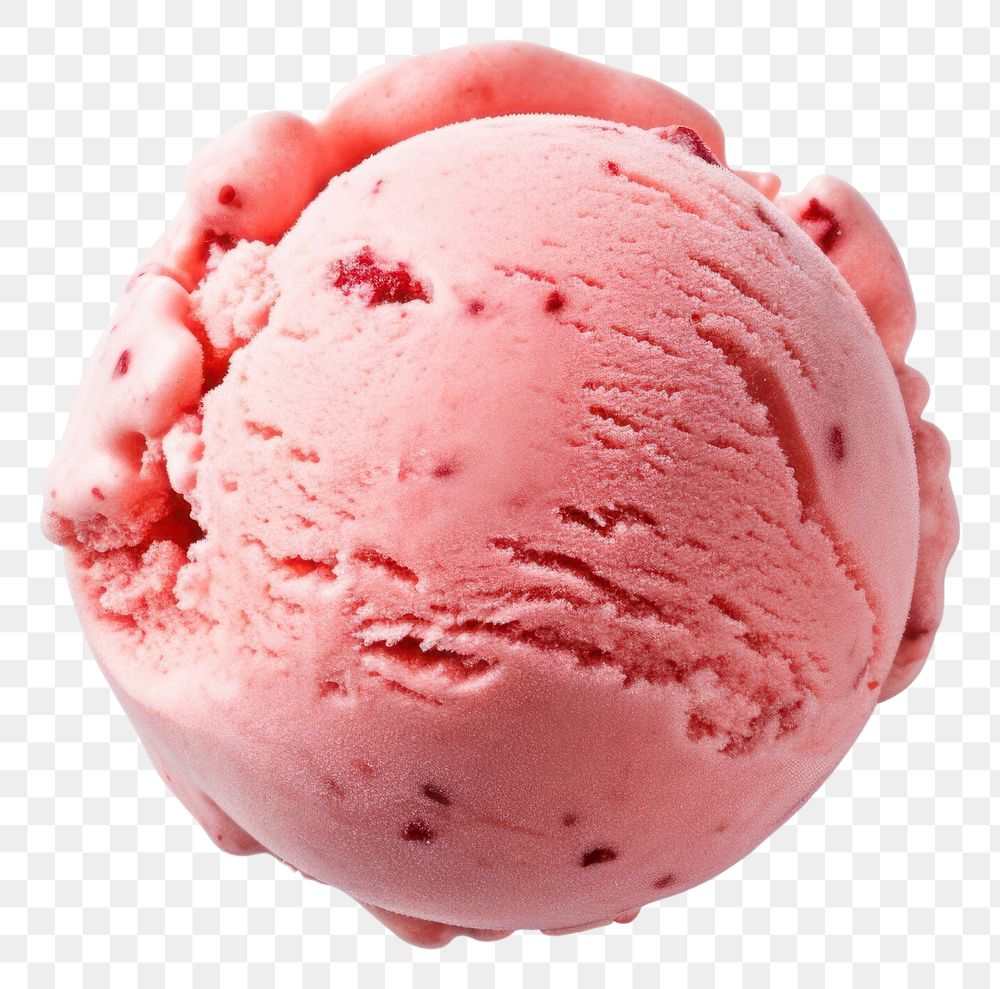 PNG  Strawberry ice cream dessert food white background
