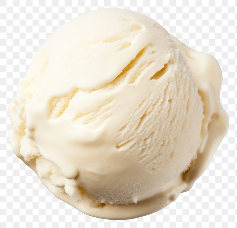 PNG  Vanilla ice cream dessert food white background