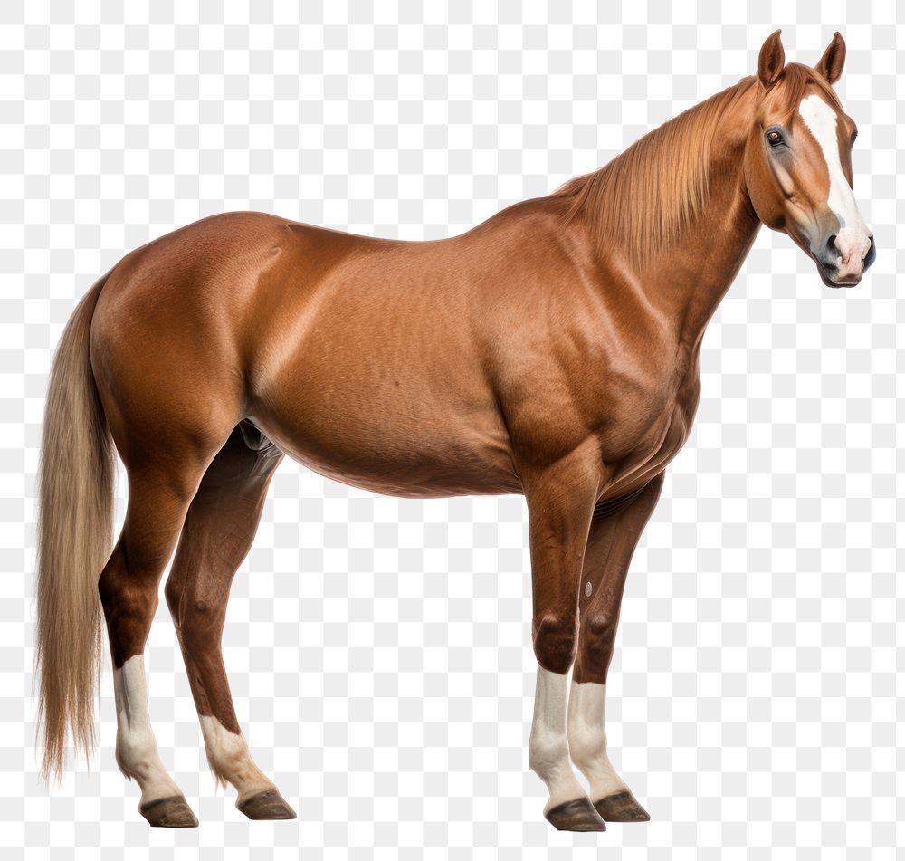 PNG  American quarter horse stallion mammal animal. AI generated Image by rawpixel.