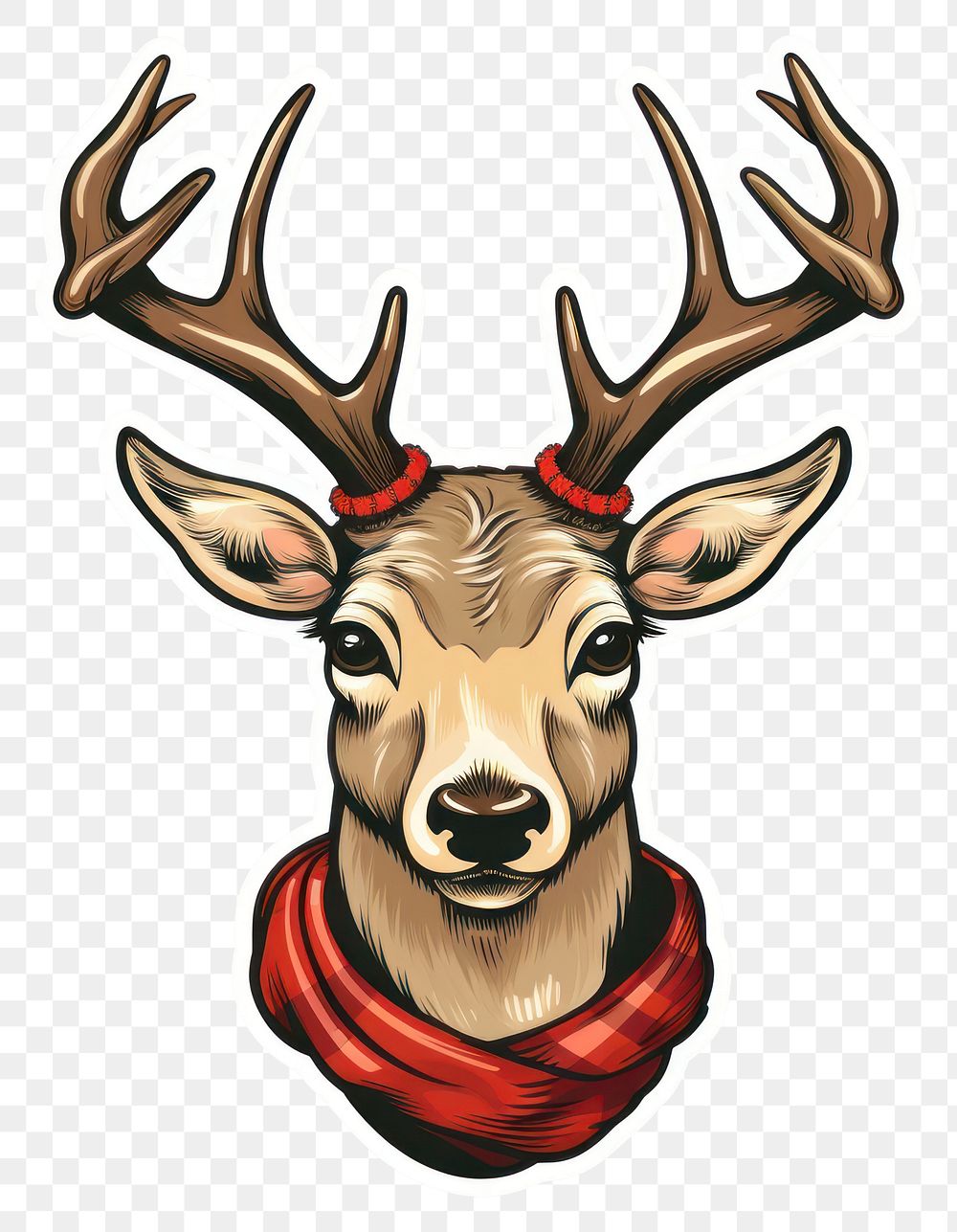 PNG Christmas reindeer antler animal mammal. 