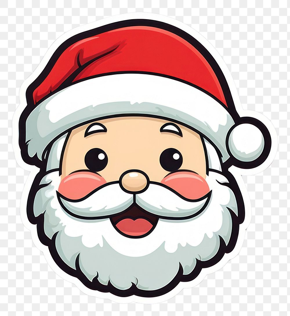 PNG  Santa claus head gray background celebration decoration. AI generated Image by rawpixel.