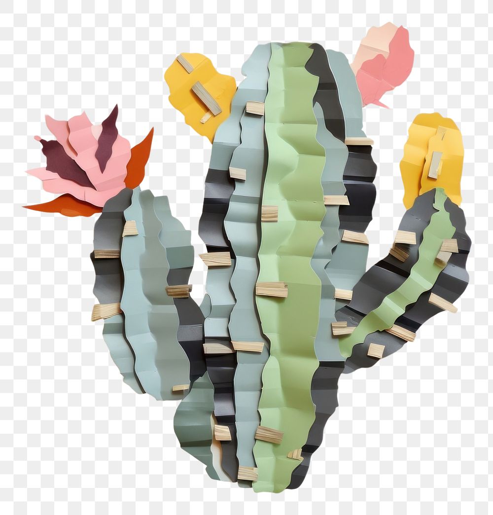PNG Cactus art plant paper. AI generated Image by rawpixel.