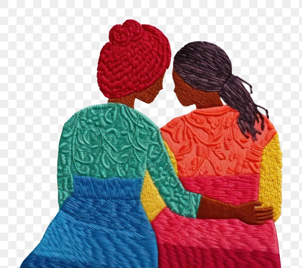 PNG Couple diversity hugging adult art togetherness. AI generated Image by rawpixel.