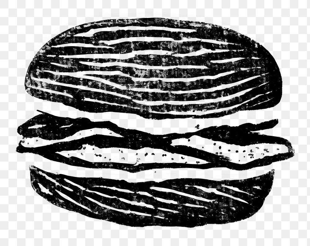PNG Burger drawing sketch black. AI generated Image by rawpixel.