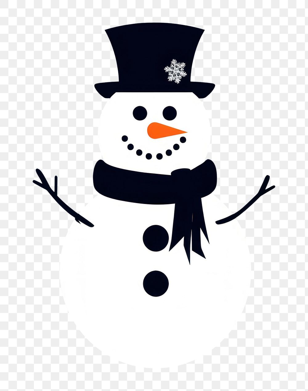 PNG  Snowman christmas winter shape. AI generated Image by rawpixel.