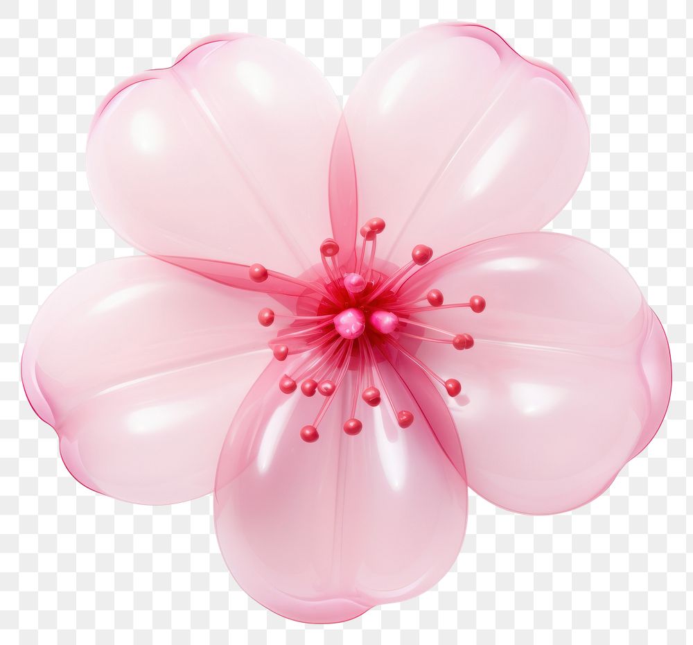 PNG Sakura flower balloon petal plant. AI generated Image by rawpixel.