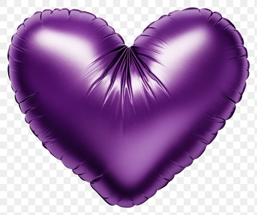 PNG Heart balloon purple shape. AI generated Image by rawpixel.