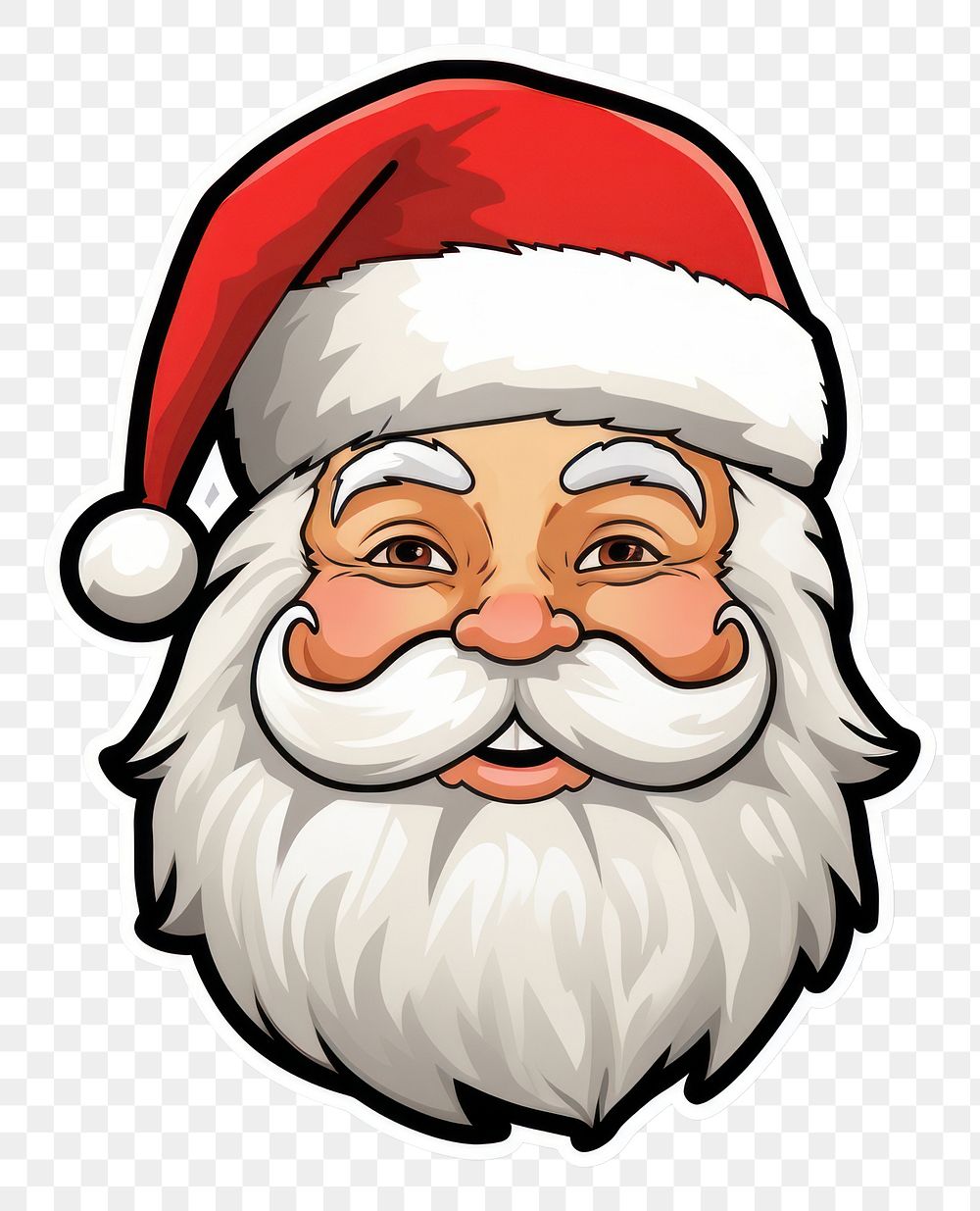 PNG  Santa claus portrait sketch representation. AI generated Image by rawpixel.