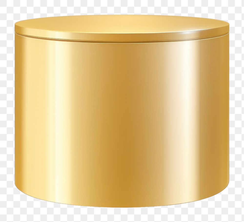 PNG Gold shiny cylinder white background container letterbox. AI generated Image by rawpixel.