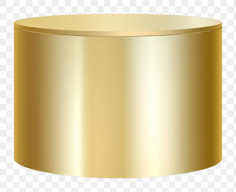 PNG Gold shiny cylinder white background furniture aluminum. AI generated Image by rawpixel.