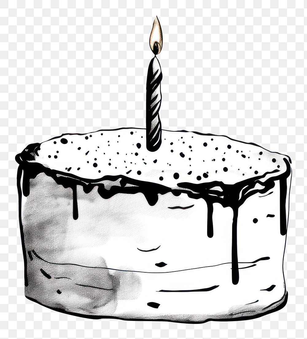 PNG Birthday cake dessert candle food. AI generated Image by rawpixel.