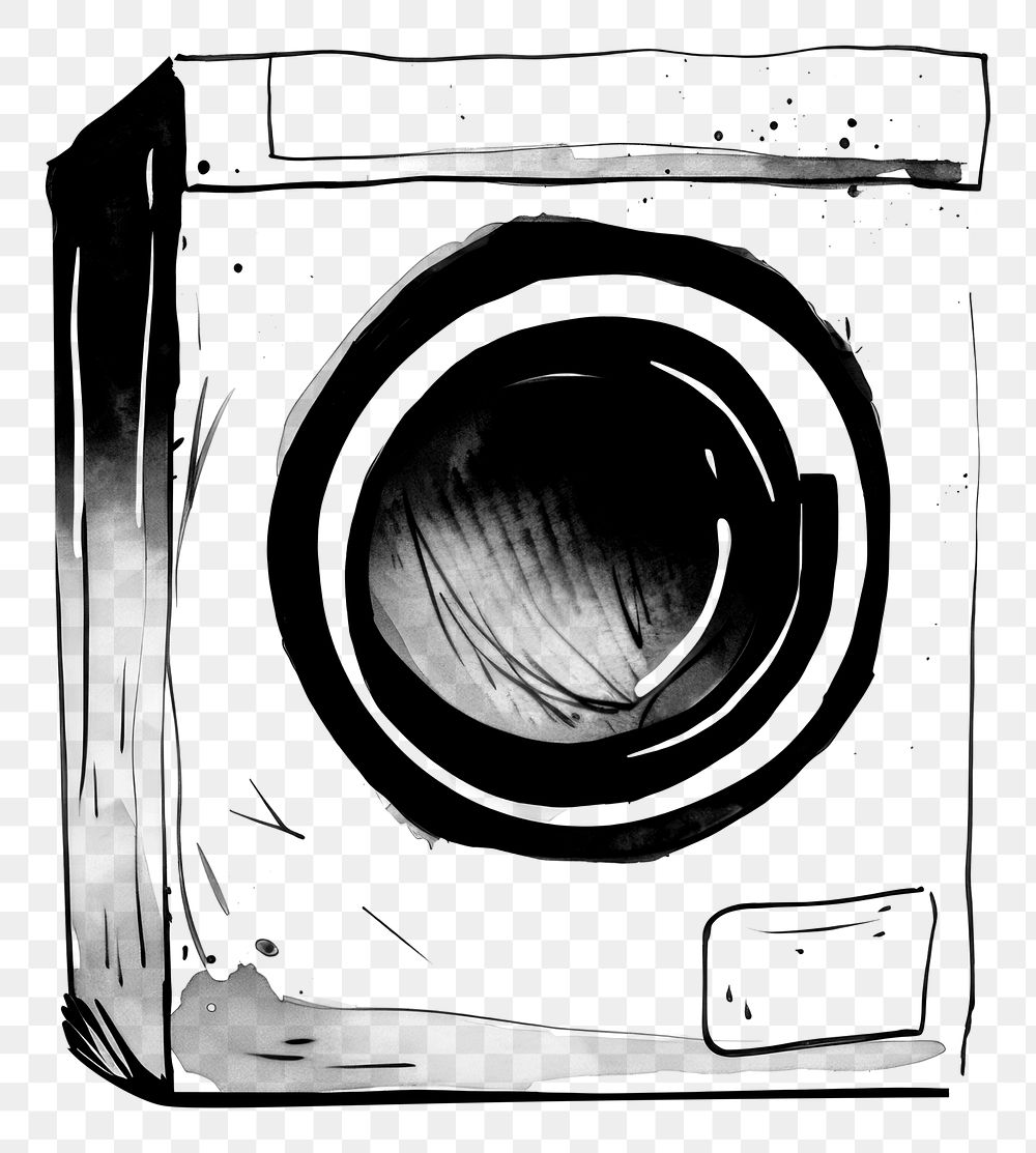 PNG Laundry appliance dryer laundry black white background. AI generated Image by rawpixel.