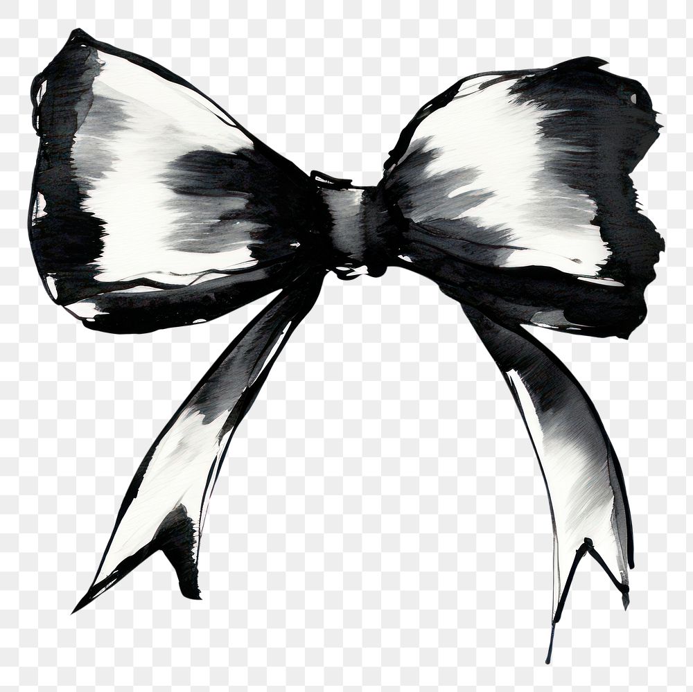 PNG Ribbon bow drawing ribbon sketch. AI generated Image by rawpixel.