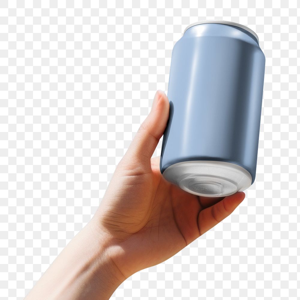 Soda can png, product packaging, transparent background