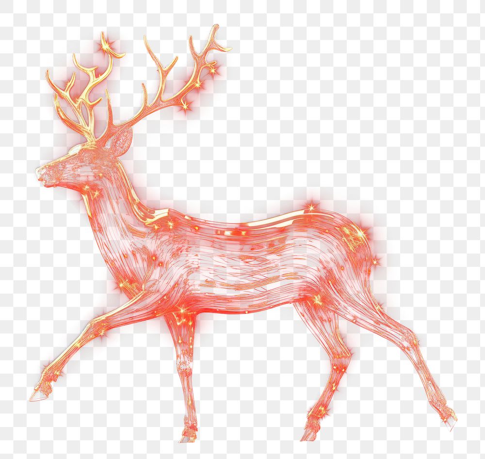 PNG Elegant Christmas deer gold christmas wildlife animal. AI generated Image by rawpixel.
