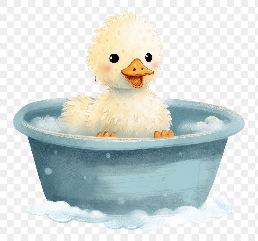 PNG  Animal bathtub bathing bird. AI generated Image by rawpixel.