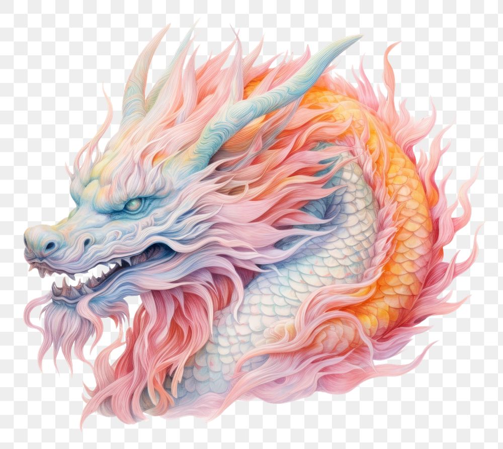 PNG Chinese dragon white background representation creativity. AI generated Image by rawpixel.