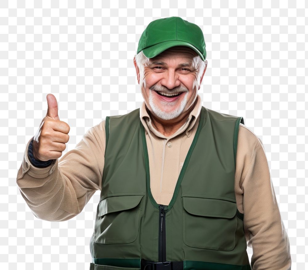 PNG  Mature hobby fisherman with mustache holding adult green. AI generated Image by rawpixel.