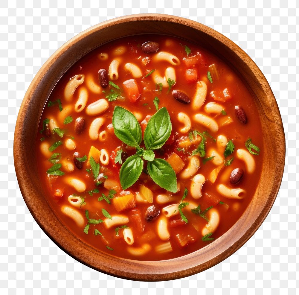 PNG  Minestrone soup food bowl meal. AI generated Image by rawpixel.