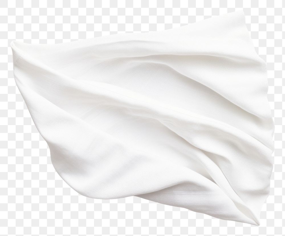 PNG  White folded cotton napkin white background simplicity crumpled. AI generated Image by rawpixel.