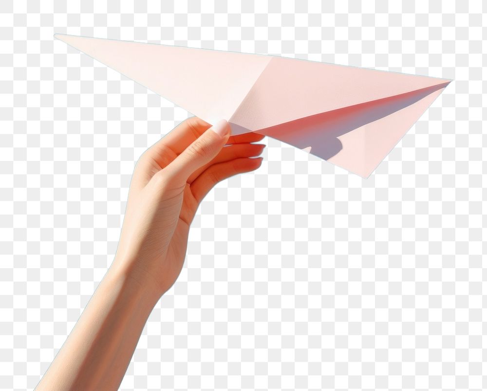 PNG Hand holding paper plane origami airplane outdoors. AI generated Image by rawpixel.